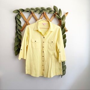 Lilly Pulitzer Yellow Button Down Shirt